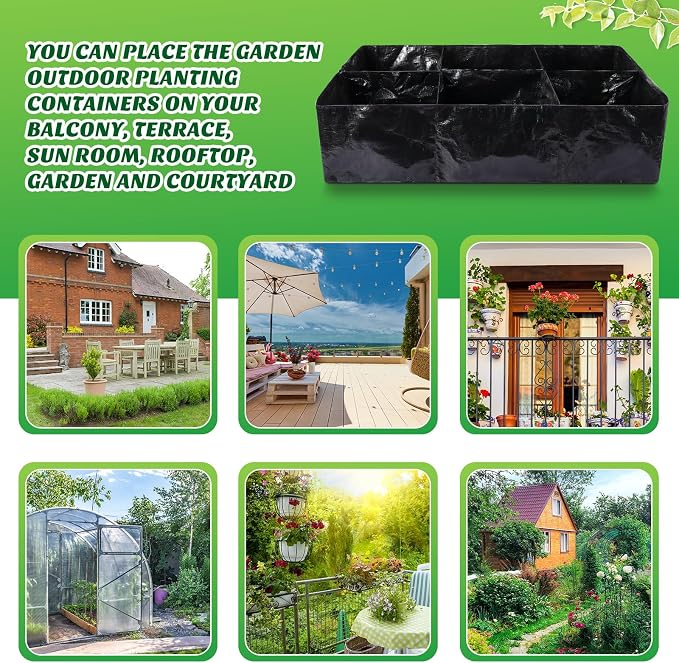Woanger 8 Pcs 35 Gallon Fabric Raised Garden Bed Garden Bags to Grow Vegetables - Image 5
