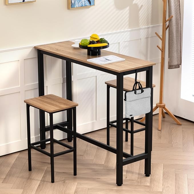Finnhomy 47" Industrial Bar Table Set - Image 3