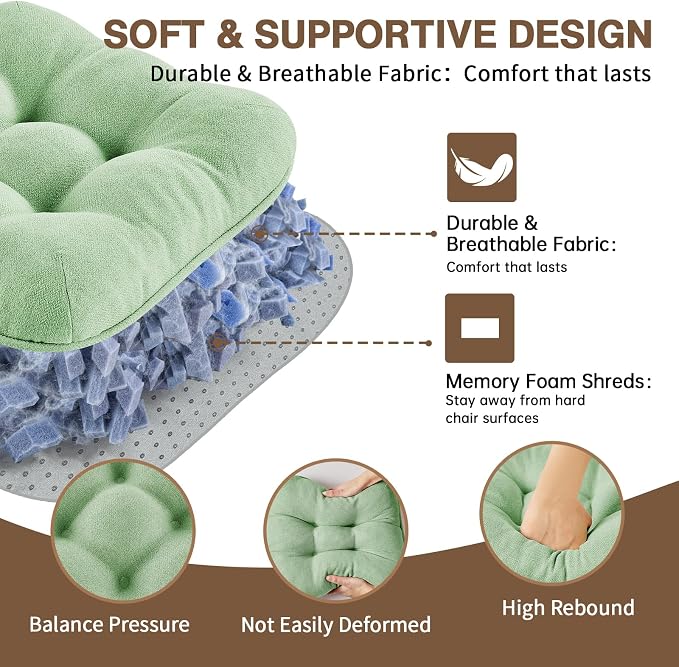 BETU Chair Cushions for Dining Chairs Set of 2, 3.5" Thick Kitchen Table Chair - Image 6