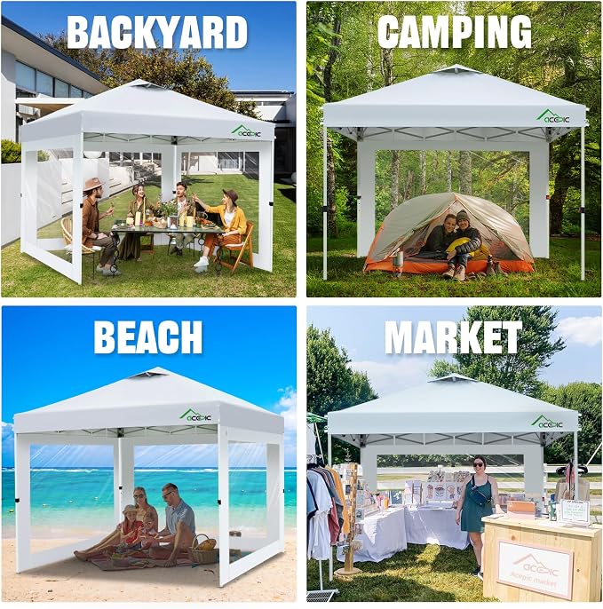 Clear Canopy Sidewalls for 10x10 Pop Up Tent, Transparent Window Curtain Cloth - Image 9