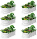 A ANLEOLIFE 6-Set 8X4X2 ft Galvanized Raised Garden Bed Kit, Oval Metal Deep by AAnleolife