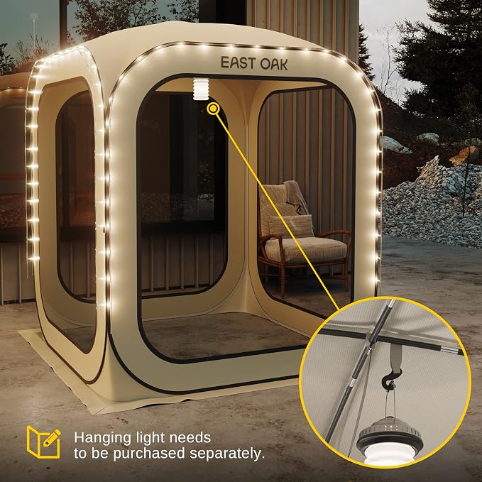 East Oak Screen House Tent Pop-Up, Portable Screen Room Canopy Instant Screen - Image 7