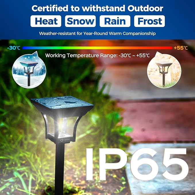 CINOTON 2-in-1 Solar Pathway Lights Outdoor - Image 5