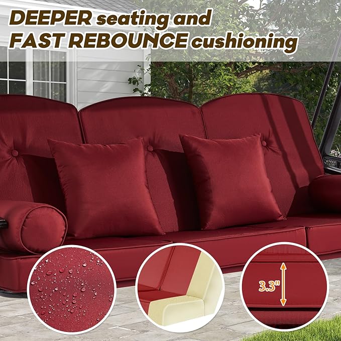 3 in 1 Outdoor Porch Swing - Image 5