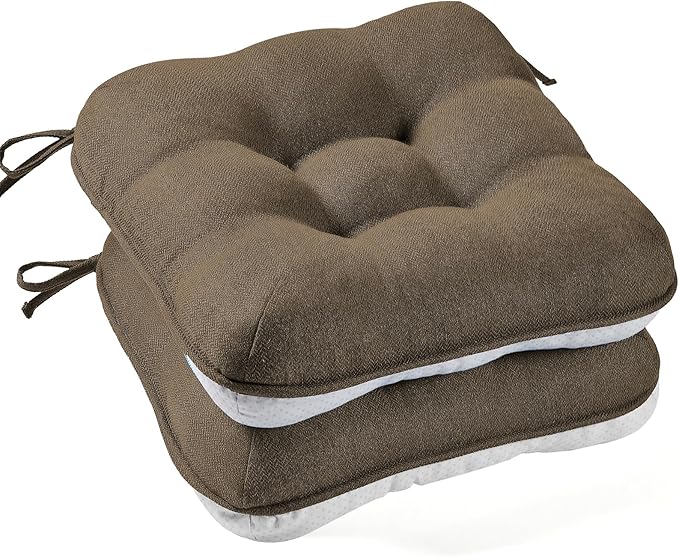 BETU Chair Cushions for Dining Chairs Set of 2, 3.5" Thick Kitchen Table Chair by BETU