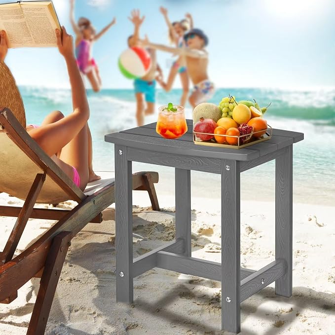 Y&M Outdoor Side Table, HIPS Adirondack Small Single Table, Waterproof Square - Image 5