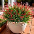 Artificial Faux Plants Flowers for Outdoor Decorations, Fake Monkey Grass for by Ammyoo