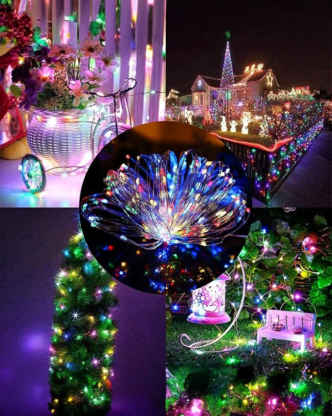 Twinkle Star 4 Pack Outdoor Solar String Lights, Total 160 FT 480 LED Solar - Image 2