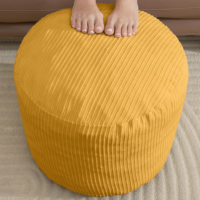Pouf Ottoman Foot Stools with Foam Small Ottoman by WSOFRLAC