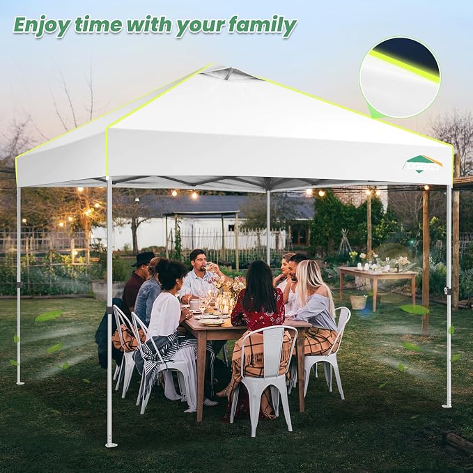 COBIZI 10x10 Pop Up Canopy Tent Without Removable Sidewalls, One Push Party - Image 6