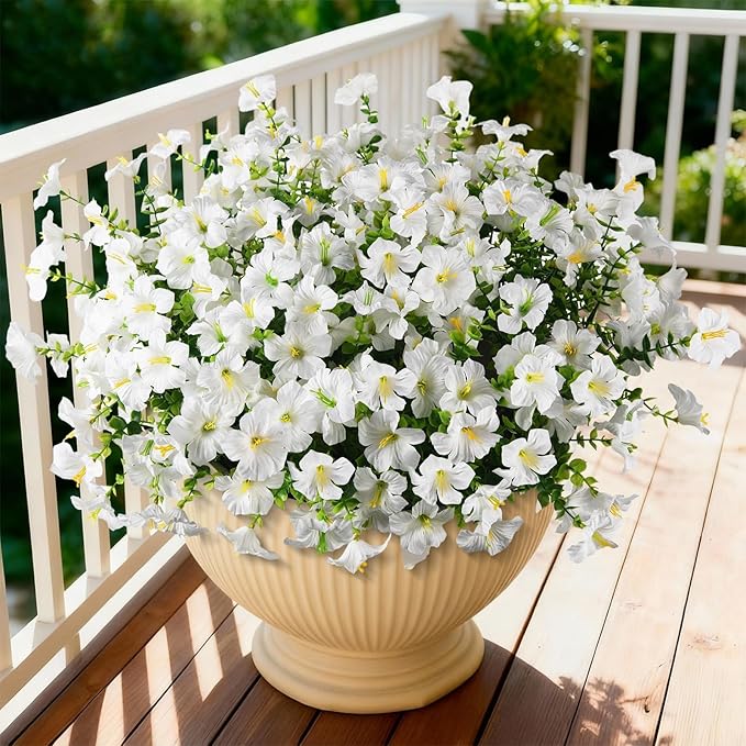 INQCMY Artificial Fake Petunias Flowers by INQCMYPlantRack