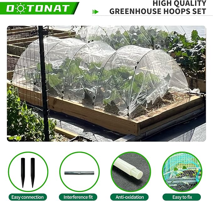 Garden Hoops for Raised Beds- Rust Free Fiberglass Frame Plant Hoops - Image 4