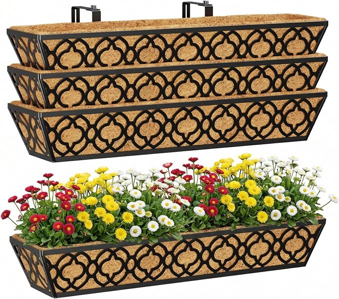 Y&M 4pcs 30" Horse Trough Window Boxes by YM
