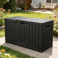 YITAHOME 60 Gallon Resin Deck Box, Weather Resistant Outdoor Rattan Storage Box by YITAHOME
