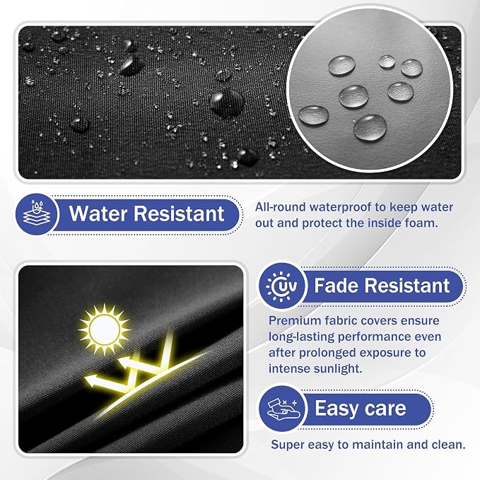 Patio Chair Cushions, Waterproof Outdoor Cushions - Image 3