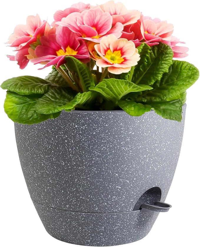 12 inch Large Self Watering Pots, Plant Pots by Meowell