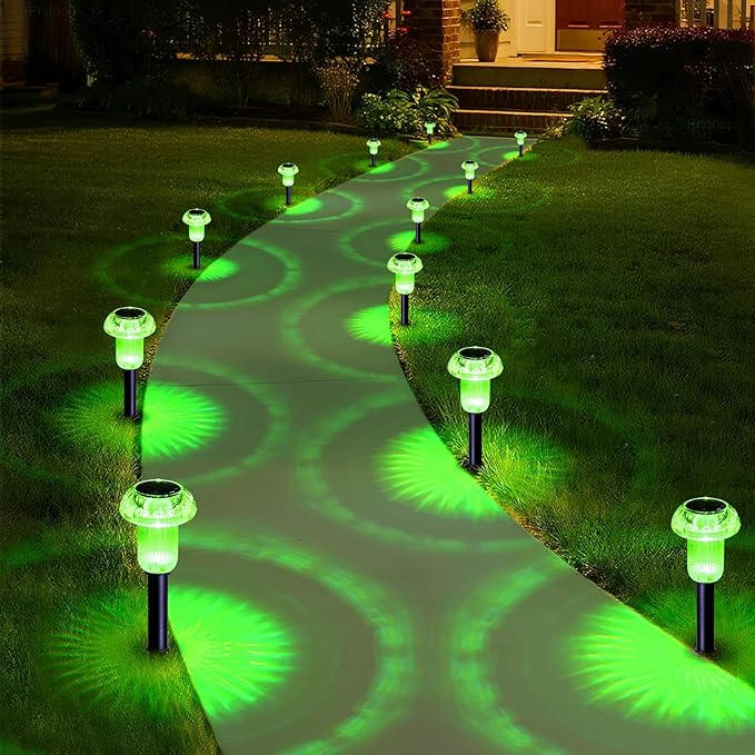 St Patricks Day Decorations Solar Lights Outdoor Pathway Waterproof 8 Pack - Image 9