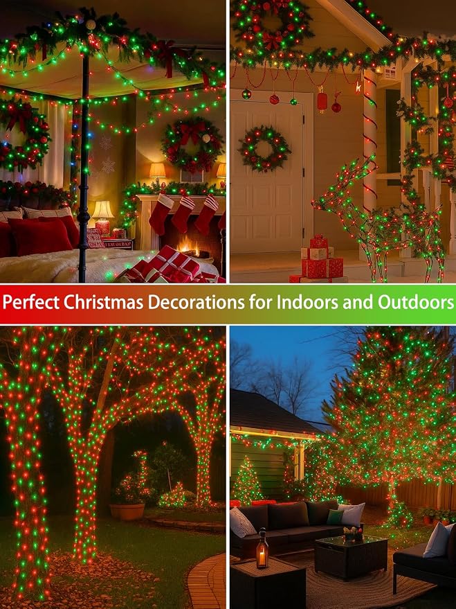 4 Pack 180FT Solar Christmas Lights Outdoor Waterproof, Super Bright 320 LED - Image 6