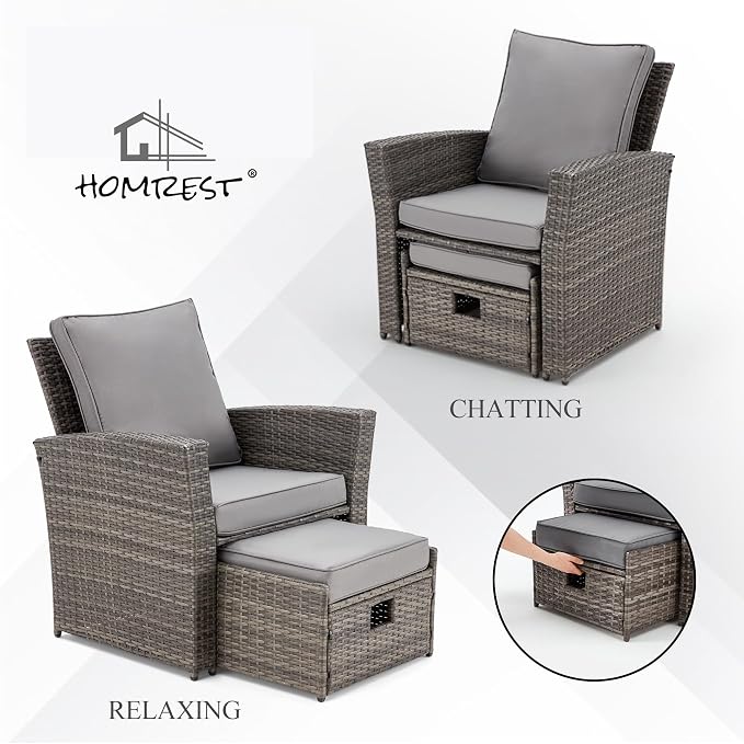 HOMREST 6 Pieces Outdoor Patio Furniture Set - Image 4