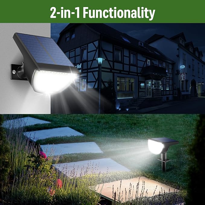 Solar Lights Outdoor Waterproof IP65, Solar Powered 76 LED 3 Lighting Modes - Image 4