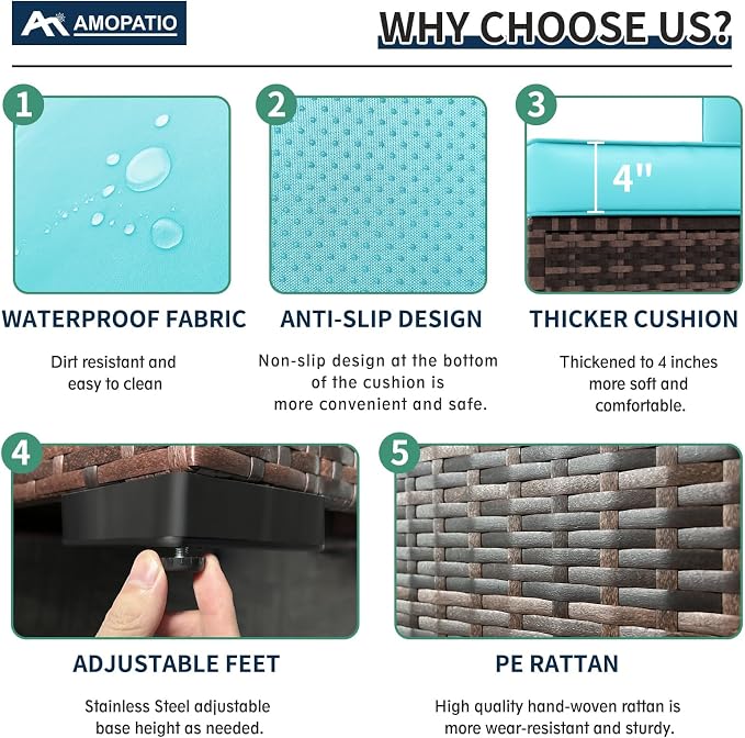 Amopatio Patio Furniture Sets - Image 4