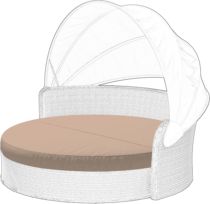 Outdoor Daybed Cushion Cover, Outdoor Waterproof and Fade-Resistant Sun Bed by Cethytirko