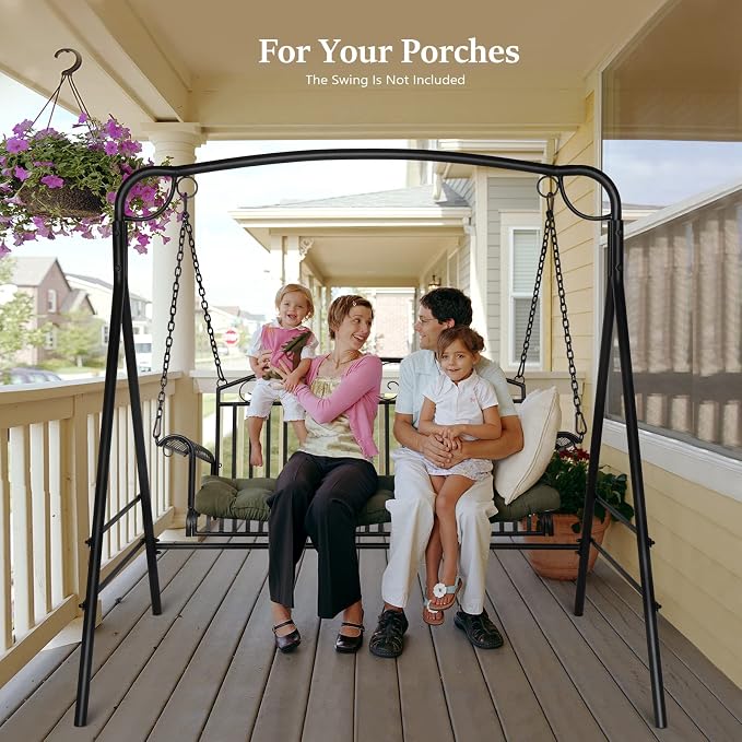 VINGLI Upgraded Metal Porch Swing Stand - Image 6