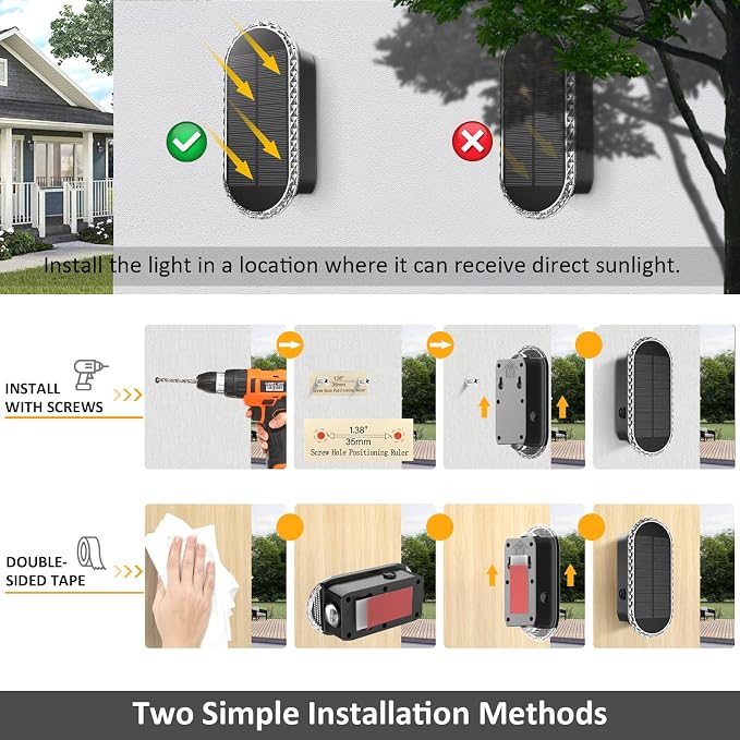 8PK Solar Fence Lights Outdoor - Image 6