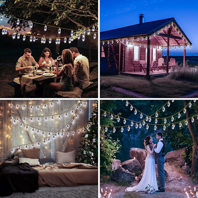Solar Outdoor String Lights 24Ft Vintage Hemp Rope Solar Lights - Image 7