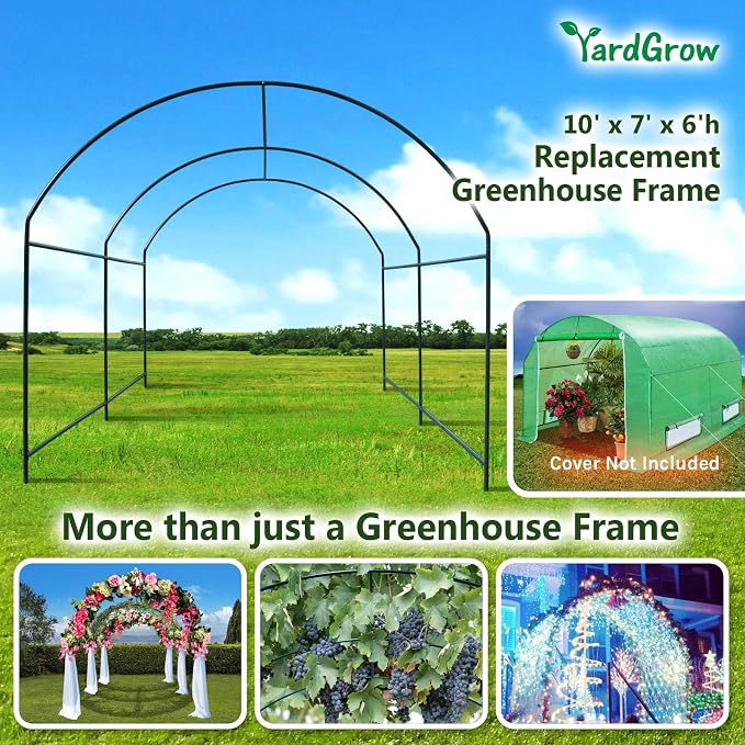 YardGrow Large Garden Support Arch Frame Climbing Plant Arch Arbor - Image 2