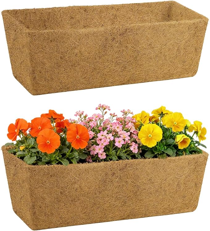 24in Tapered Coco Liners for Window Planter Box by ANPHSIN