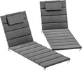 Outsunny Outdoor Lounge Chair Cushion Set of 2, Foldable Patio Chaise Lounge by Outsunny