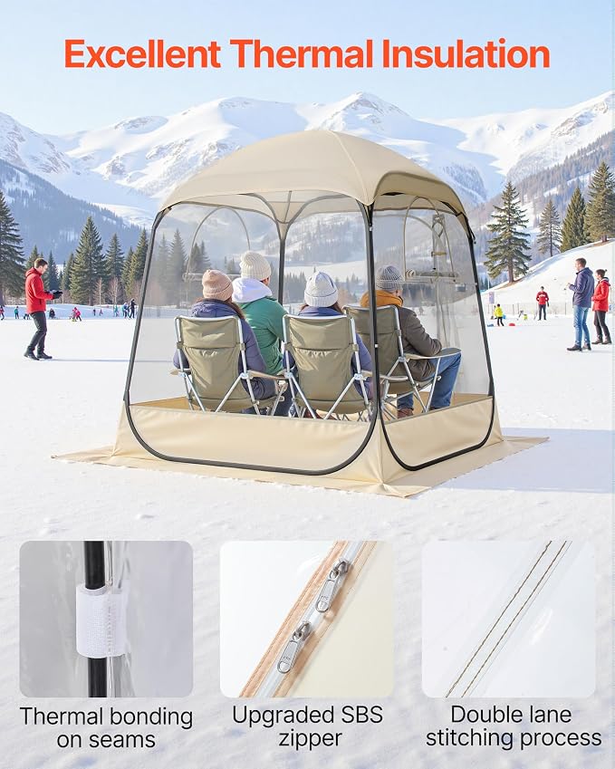 VEVOR Pop up Sports Tent, 8 Sizes Optional Clear Bubble Tent - Image 5