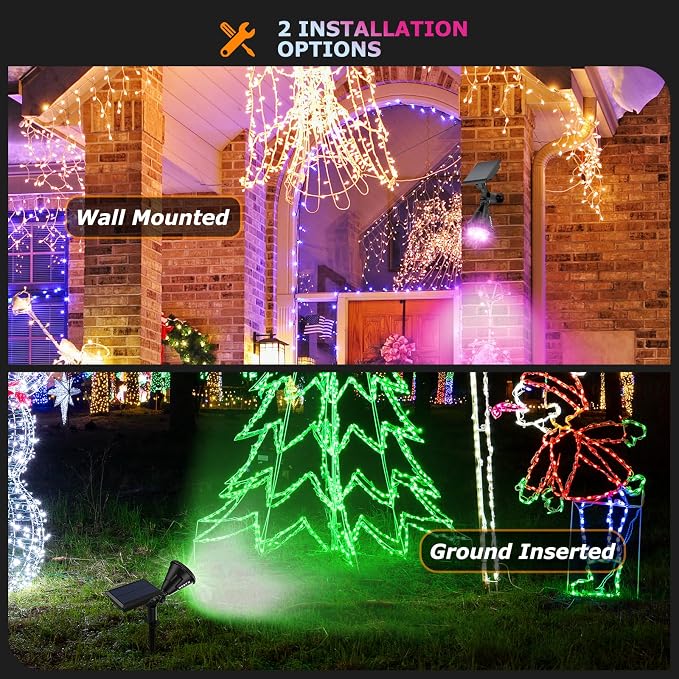 Color Changing Solar Spot Lights Outdoor, 21 LEDs Brightness Solar Pathway - Image 5