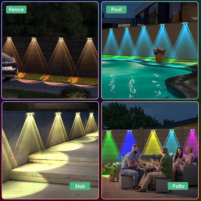 Solar Fence Lights Outdoor - Image 6