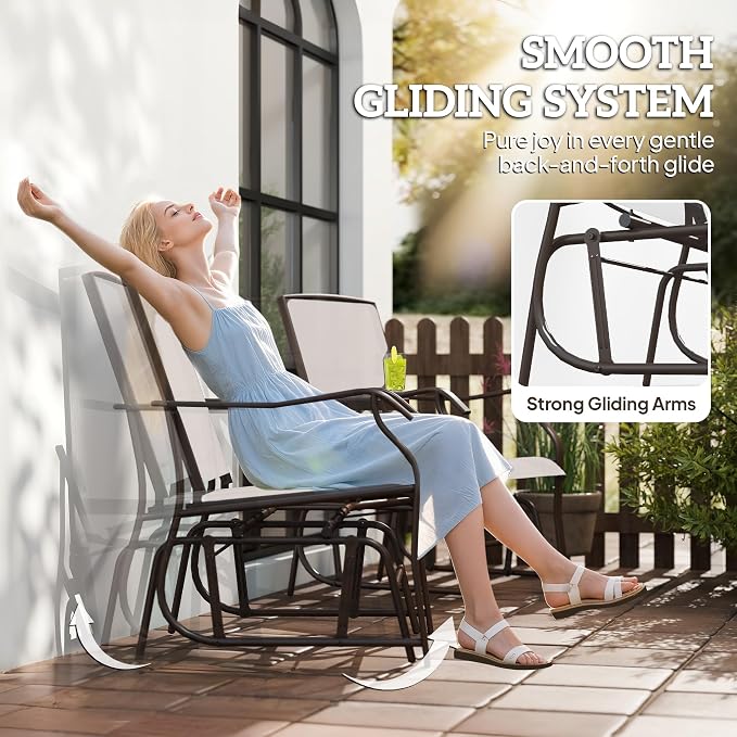 Outsunny Outdoor Glider Chairs - Image 4