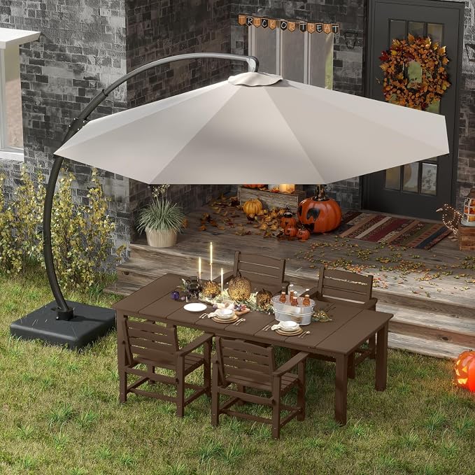 5-Piece Brown Outdoor Dining Set by PatioKingdom