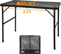 Camping Table with Mesh Desktop, Lightweight & Portable Folding Grill Table by Unknown