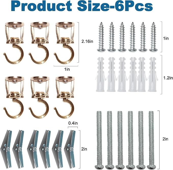ONIKK Ceiling Hooks for Hanging Plants, Heavy Duty Metal Plant Hooks, Screw in - Image 7
