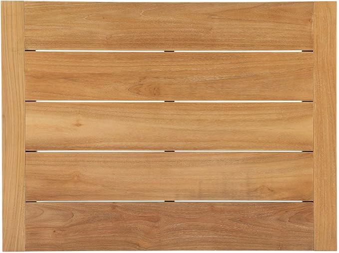 Modway Upland Teak Wood Outdoor Patio Coffee Table in Natural - Image 5