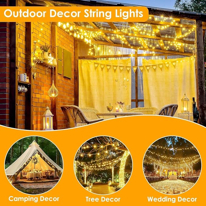 Extra Long 99Ft 300 LED Fairy Lights Plug in, Waterproof String Lights Outdoor - Image 7