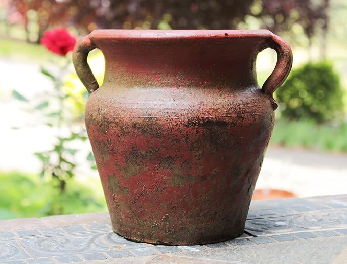Egyptian Era Designed Earthen Ware Terra-Cotta Vessel/Planter - Image 6