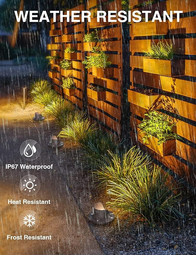 SUNVIE 12W Low Voltage Landscape Lights Waterproof Outdoor In-Ground Lights - Image 4