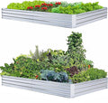 Galvanized Raised Garden Beds for Vegetables Large Metal Planter Box Steel Kit by FOYUEE