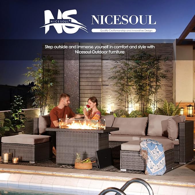 NICESOUL 11 Piece Outdoor Furniture Set - Image 9