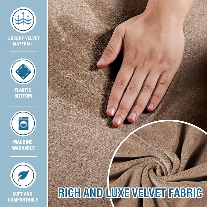 H.VERSAILTEX Velvet Chaise Lounge Cover - Image 3