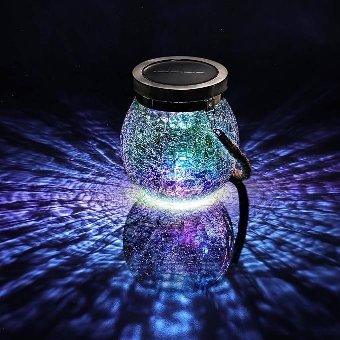 Cooo Christmas Gifts 4 Pack Solar Lanterns Waterproof Outdoor Iridescent Heavy - Image 3