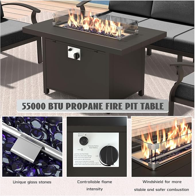 Metal Outdoor Patio Furniture Set - Image 5