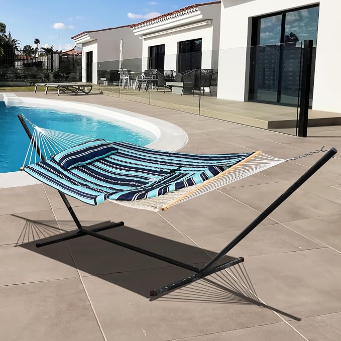 Lazy Daze Hammocks 2 Person Hammock Pad and Pillow Set, Double Polyester - Image 5