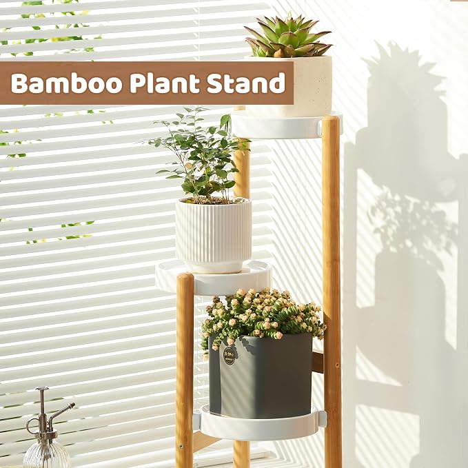 FILWH Plant Stand Indoor Outdoor Plant Rack 3 Tier 3 Potted Flower Holder - Image 3